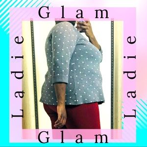 2X CYNTHIA ROWLEY Polka Dot Sweater (Plus Size)